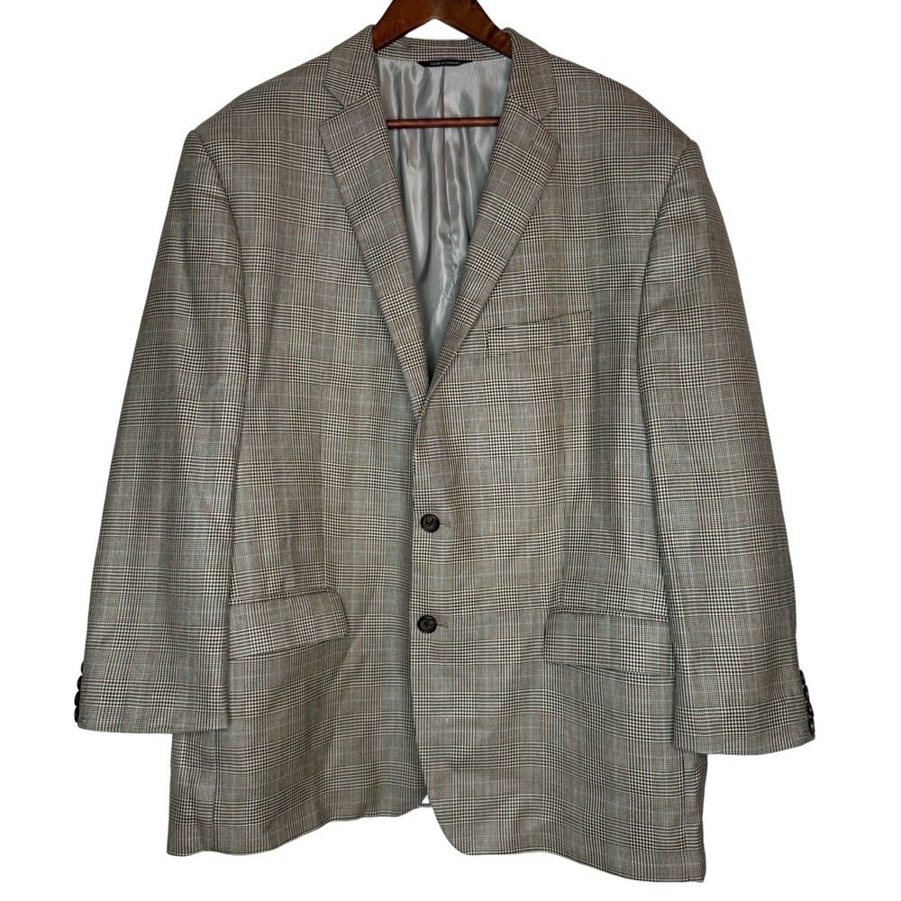 Vintage RRL Ralph Lauren Silk/Wool‎ Plaid Blazer Jacket 48R Union Made